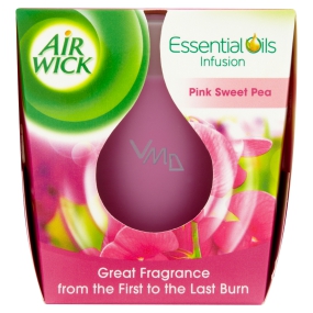 Air Wick Ätherische Öle Infusion Pink Sweet Pea Duftkerze in Glas 105 g