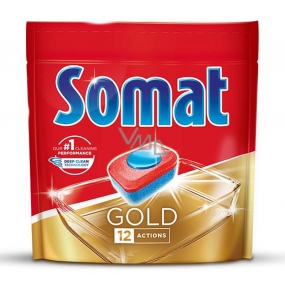 Somat Gold 12 Action Geschirrspülertabletten helfen dabei, selbst hartnäckigen Schmutz zu entfernen, ohne 36 Duopack-Tabletten vorzuwaschen