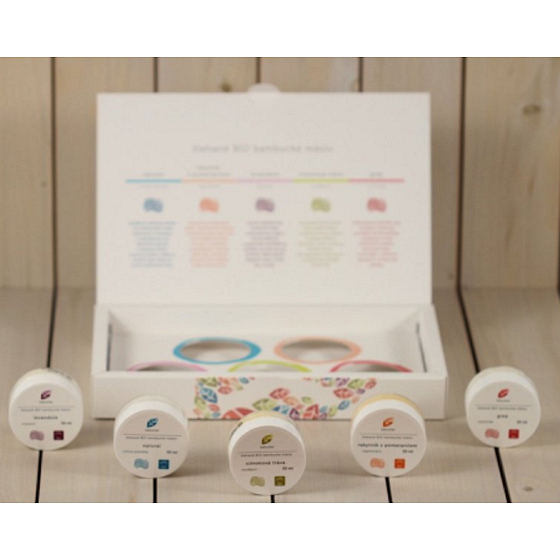 Aromatica Bebutter Bio Natur Schlagsahne Sheabutter Sensitive Skin 50 ml + Sanddorn mit Regeneration 50 ml + Lavendelentspannung 50 ml + Zitronengras Erfrischung 50 ml + Grep Cellulite 50 ml, Kosmetikset