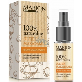 Marion Eco Macadamia Nüsse 100% natürliches Bio-Öl für Haar, Haut und Körper, Hautregeneration 25 ml