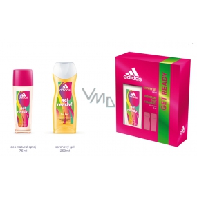Adidas mach dich bereit! für ihr parfümiertes Deodorantglas 75 ml + Duschgel 250 ml, Kosmetikset für Frauen