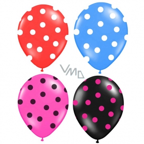 Aufblasbarer Rappa-Ballon mit Tupfenmuster 4 Farben, 3 Stück