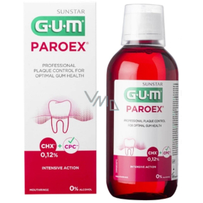 Gum Paroex Mundwasser, spülen CHX 0,12% professionelles Produkt zum Entfernen von Plaque aus Zahnfleisch, das von Entzündungen oder Parodontitis betroffen ist, 300 ml