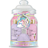 Baylis & Harding Unicorn Duschcreme 100 ml + Reinigungsgel 100 ml + Körperlotion 30 ml + prickelndes ballistisches Bad 40 g + Waschlappen + Glas, Kosmetikset