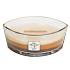 WoodWick Trilogy Cafe Sweets - Süßigkeiten zum Kaffee Duftkerze mit breitem Holzdocht und Deckel Boot 453 g