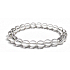Kristallklares Armband elastisch Naturstein, Perle 8 mm / 16 - 17 cm, Steinchen
