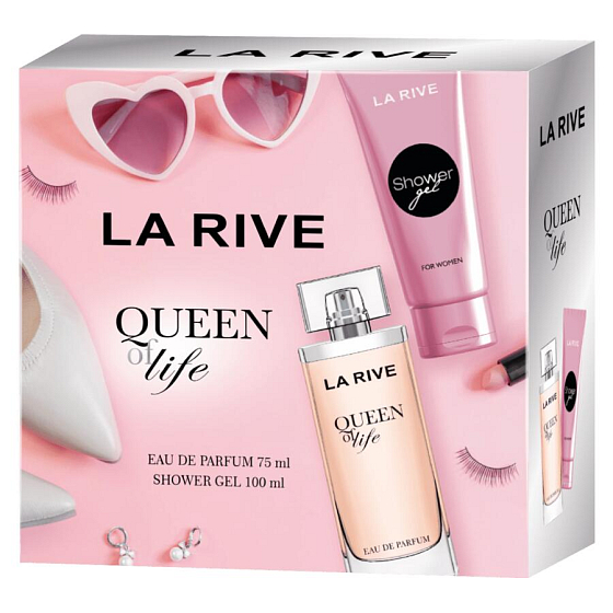 La Rive Queen of Life Eau de Parfum 75 ml + Duschgel 100 ml, Geschenkset für Frauen