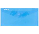 Donau transparent blau Umschlag mit Knopf DL, PP 220 x 110 mm 1 Stück