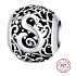 Sterling Silber 925 Magic Alphabet Buchstabe S mit Blumen, Perle für Armband