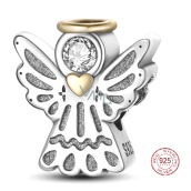 Sterling Silber 925 Engel, Perle auf Armband Symbol