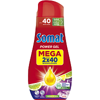Somat Gel für Geschirrspüler All in 1 Zitrone & Limette. 2× 720 ml, 80 Waschladungen