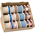 Ditipo Fabric Weihnachtsband Blau string 5 m x 2 mm