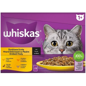 Whiskas Geflügelschmaus im Saft Hähnchen, Ente, Geflügel, Pute Taschen im Saft 12 x 85 g Whiskas Geflügelschmaus im Saft Hähnchen, Ente, Geflügel, Pute Taschen im Saft 12 x 85 g