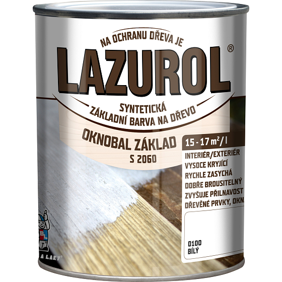 LAZUROL Oknobal Grundfarbe Holz S2060, weiß, 600 ml