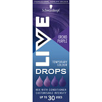 Schwarzkopf Live Drops Fialová orchidej barvicí kapky na vlasy, 30 ml