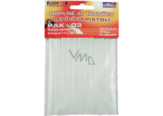 Náplně do tavné pistole, čiré, 12 ks