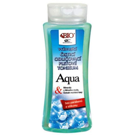 Bione Cosmetics Aqua nährendes reinigendes Make-up-Entferner Hauttonikum für normale und Mischhaut 255 ml
