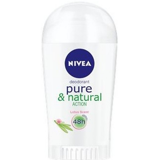 Nivea Pure & Natural Action mit Lotus Fragrance Antitranspirant Deo-Stick für Frauen 40 ml