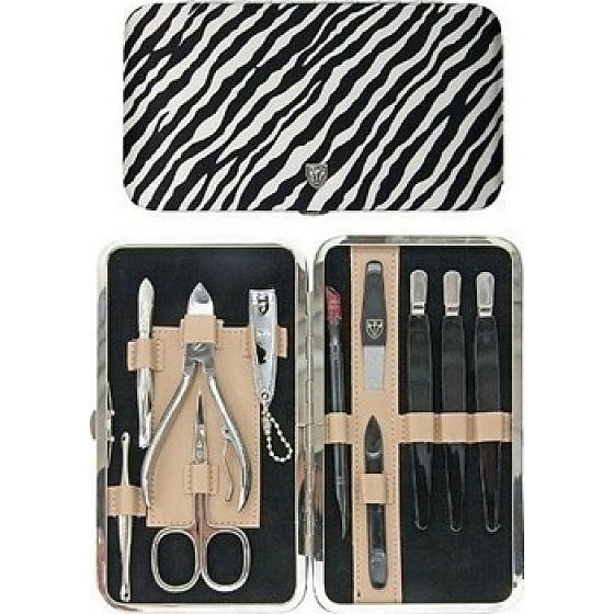 Kellermann 3 Swords Luxus Maniküre 11 Stück Modematerialien in aktuellem Modematerial Zebra 56210 FN