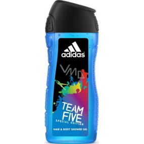Adidas Team Five 2 in 1 Duschgel für Körper und Haare für Männer 400 ml