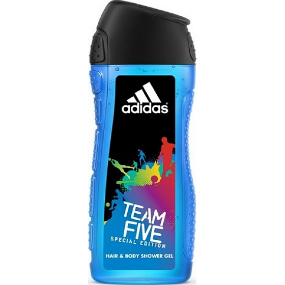 Adidas Team Five 2 in 1 Duschgel für Körper und Haare für Männer 400 ml