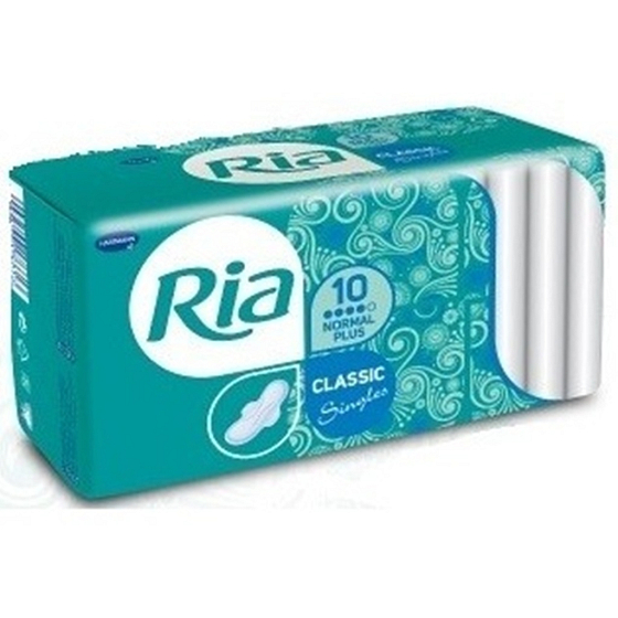 Ria Classic Singles Normal Plus Damenbinden mit Flügeln 10 Stück