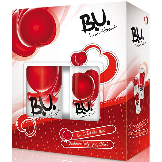 BU Heartbeat Eau de Toilette 50 ml + Deodorant Spray 150 ml, für Frauen Geschenkset