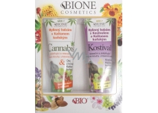 Bione Cosmetics Beinwell & Rosskastanie Kräuterbalsam 300 ml + Cannabis Kräuterbalsam mit Rosskastanie 300 ml, Kosmetikset