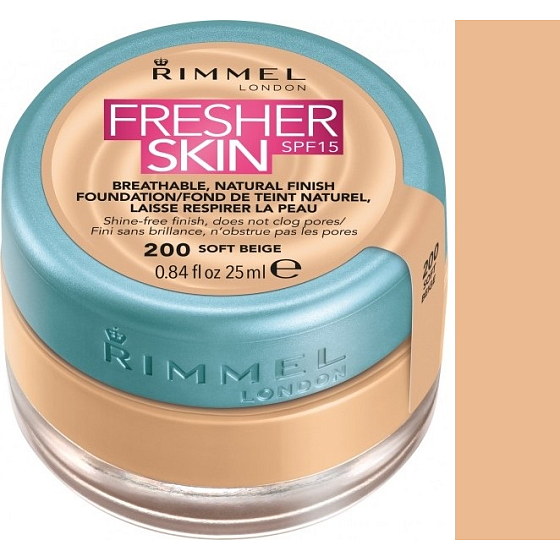 Rimmel London Fresher Foundation Foundation 200 Weichbeige 25 ml