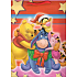 Ditipo Geschenk Papiertüte 26 x 13,5 x 32 cm Disney Winnie the Pooh Esel mit einem Kranz