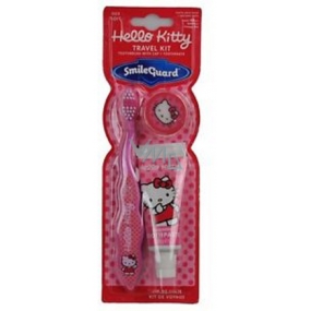 Hello Kitty Weiche Zahnbürste 3+ + Erdbeerzahnpasta 28 ml für Kinder Geschenkset