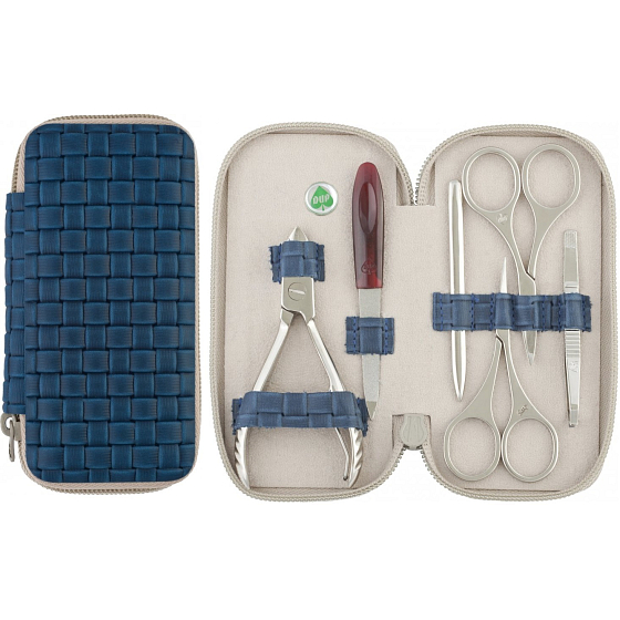 Dup Maniküre Viki Leder 6 Stück Blaues Muster 230401-299