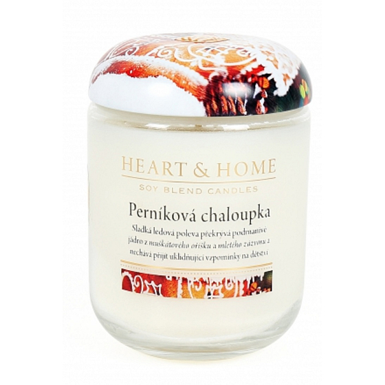 Heart & Home Candle Lebkuchenhaus Sojabohnen Duftkerze Medium brennt bis zu 30 Stunden 110 g