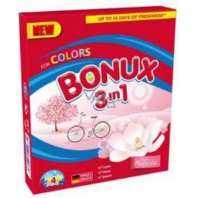 Bonux Color Magnolia 3 in 1 Waschpulver für farbige Wäsche 4 Dosen von 300 g