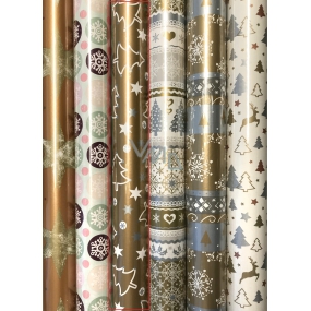 Zöllner Geschenkpapier 70 x 150 cm Weihnachten Kupfer weiße Bäume und Sterne