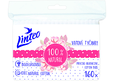 Linteo Natural Wattestäbchen Papierbeutel 160 Stück