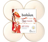 Bolsius True Moods Get Cosy Baked Apple & Cinnamon - Gebackene Apfel- und Zimt-Maxi-Teekerzen 8 Stück, Brenndauer 8 Stunden
