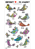 Bogenabziehbilder auf Steinen Vögel 17 x 9,5 cm