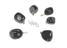 Obsidianflocke Troml-Anhänger Naturstein, 2,2-3 cm, 1 Stück, Stein des Heils