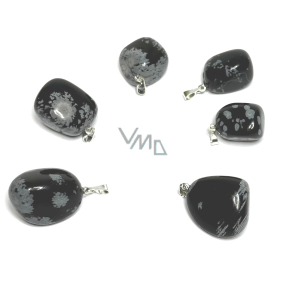 Obsidianflocke Troml-Anhänger Naturstein, 2,2-3 cm, 1 Stück, Stein des Heils
