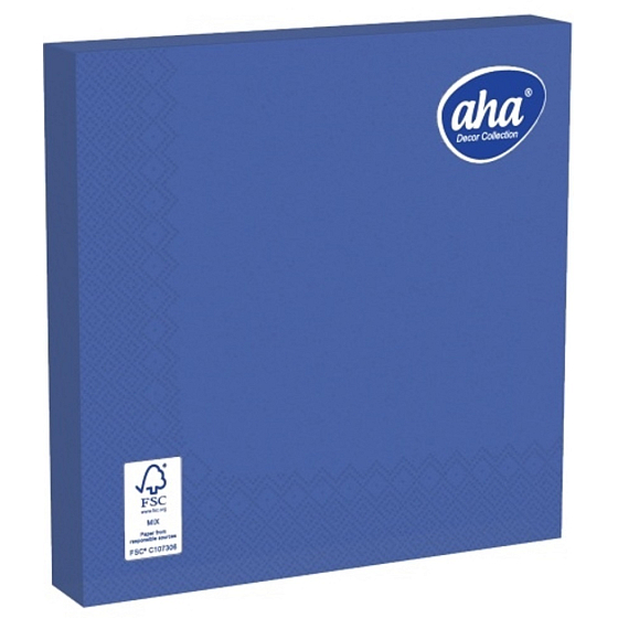 Aha Papierservietten 3-lagig 33 x 33 cm 20 Stück Dunkelblau reich