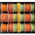 Nekupto Stoffband Orange schmaler dunkeloranger Rand 3,5 m x 5 mm