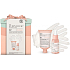 Baylis & Harding Cotswold Spa Pfirsich und Rose Handcreme 50 ml + Nagelhautöl 30 ml + Handschuhe 1 Paar, Kosmetikset für Frauen