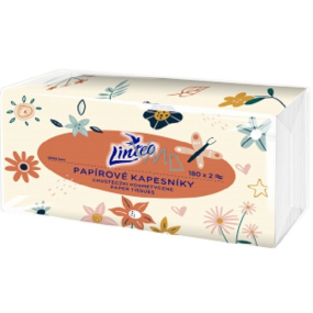 Linteo weiße Papiertaschentücher 2lagig 180 Stück im Beutel