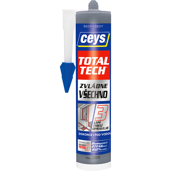 Ceys Total Tech universelles Kleber und Dichtmittel, grau, 290 ml