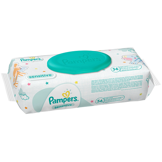 Pampers Sensitive Feuchttücher für empfindliche Kinderhaut 56 Stück