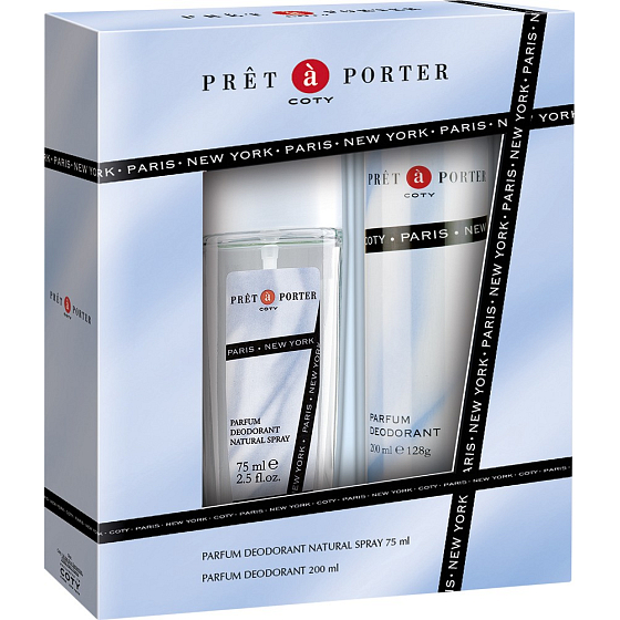 Pret a Porter Original Parfümiertes Deodorantglas für Frauen 75 ml + Deodorantspray 200 ml, Kosmetikset