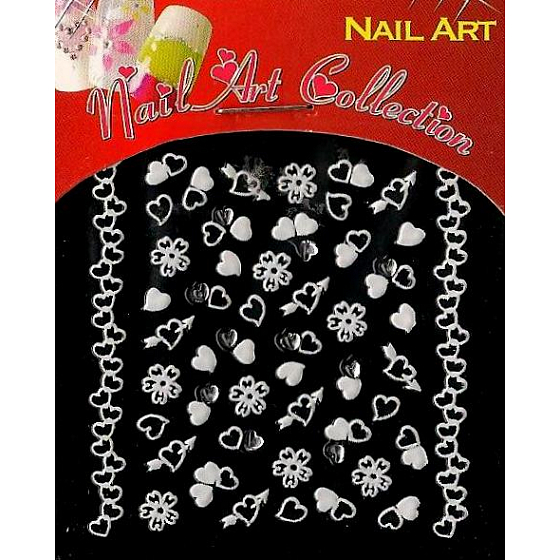 Absolute Cosmetics Nail Art Nagelsticker mit Steinen NT21W 1 Blatt