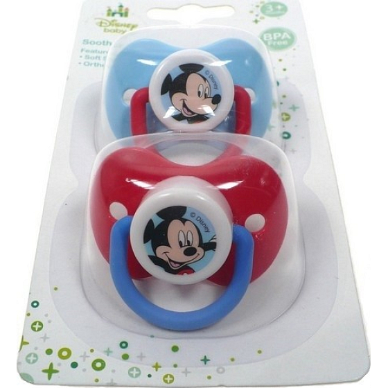 Disney Mickey Mouse Baby Tröster Silikon anatomisch 3+ 2 Stück