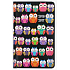 Albi Diary Pocket Student Bunte blinkende Eulen 9,5 cm × 15,5 cm × 1,1 cm